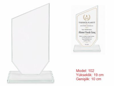 Cam Plaket Model No 102
