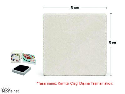 Taş Magnet Üzerine Baskı 5*5 cm