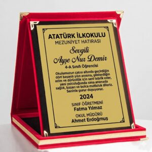 Albüm plaket kadife kırmızı