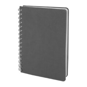 300822 BATIKENT GRİ SPİRALLİ TARİHSİZ DEFTER (15X21 CM)