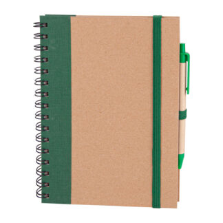 306310 PURSAKLAR YEŞİL SPİRALLİ TARİHSİZ DEFTER (15X21 CM)