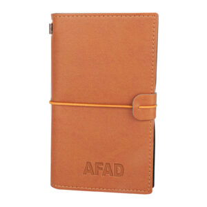 310009 KUĞULU KAHVERENGİ TARİHSİZ DEFTER (11_5X20 CM)