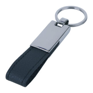 475801 KAZOVA SİYAH METAL - DERİ ANAHTARLIK
