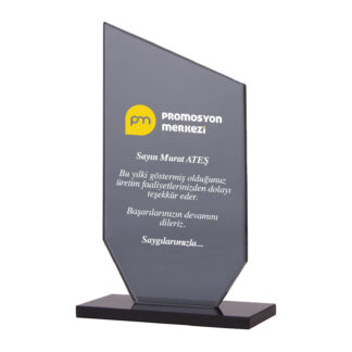 486101 KAŞGAR SİYAH KRİSTAL PLAKET