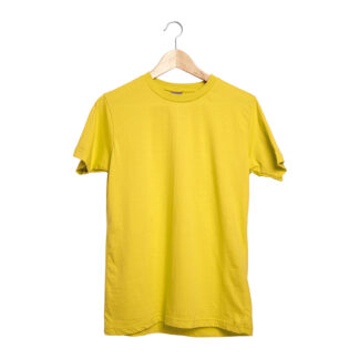 488706-XL GARDENYA SARI XL SIFIR YAKA TİŞÖRT