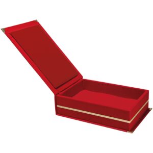 8792041 KAŞMİR KIRMIZI KADİFE PLAKET KUTUSU (16X28 CM)