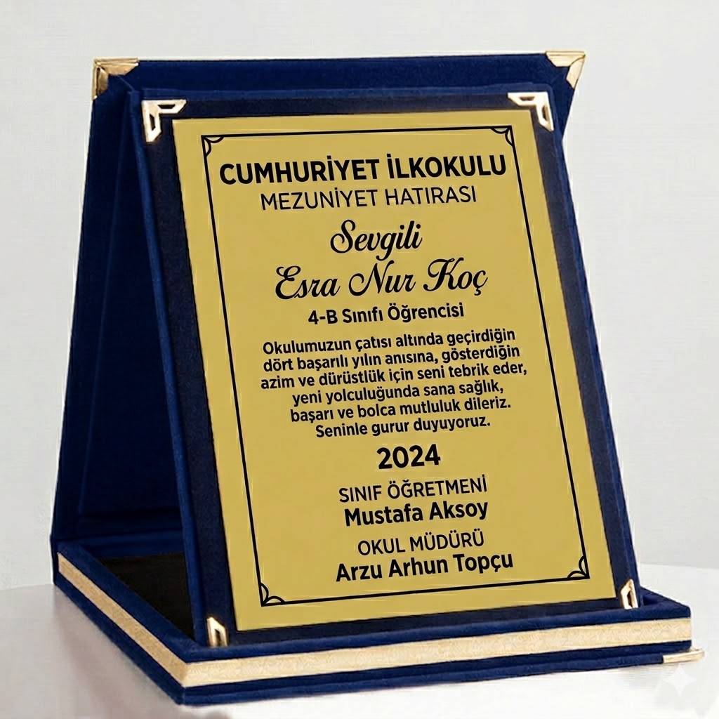 Lacivert albüm plaket modelleri