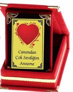 Mini Albüm Plaket, Kırmızı Kadife